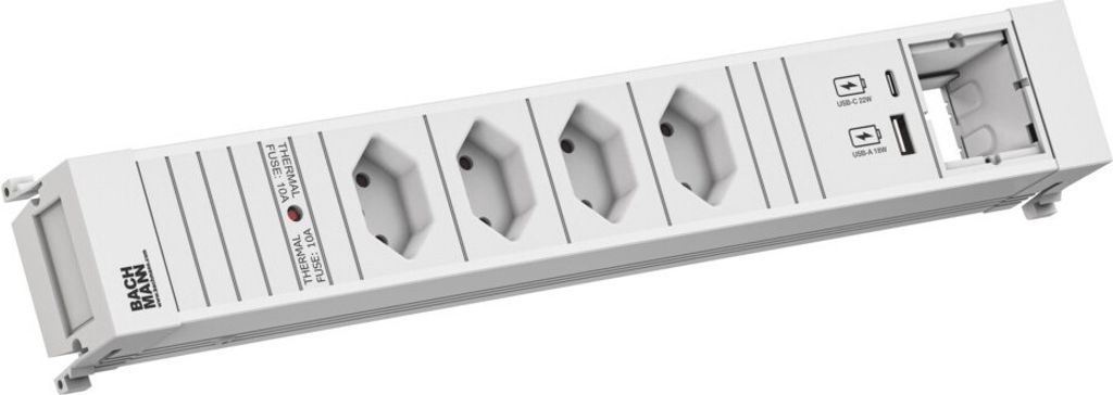 Bachmann Power Frame 4Xch 0° 1Xcm 1Xusb A/C 22W 0,2M Gst18
