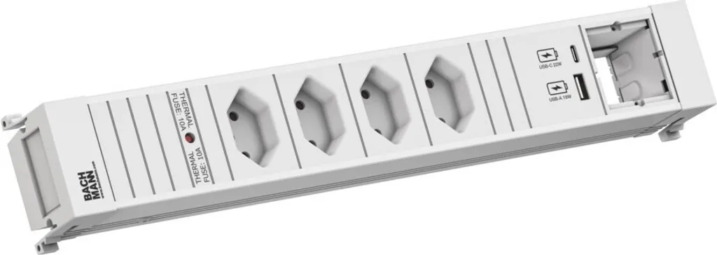 Bloc multiprise Bachmann 916.722 pour supprimer les câbles encombrants