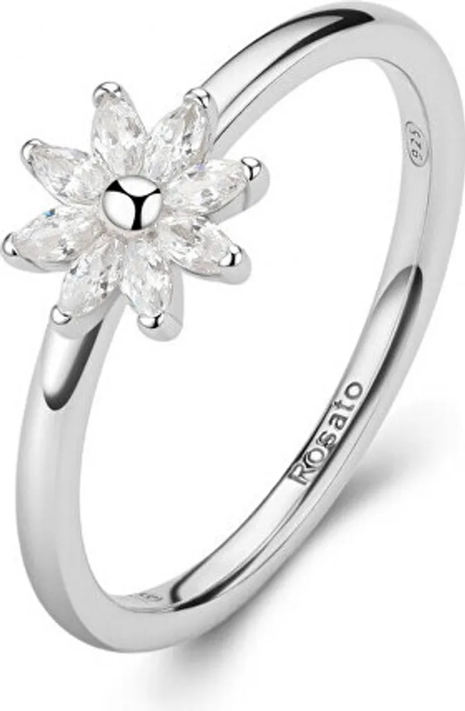 Regala un Sogno: Anello Argento con Fiore Rosato Gaia RZGA80 Misura 60
