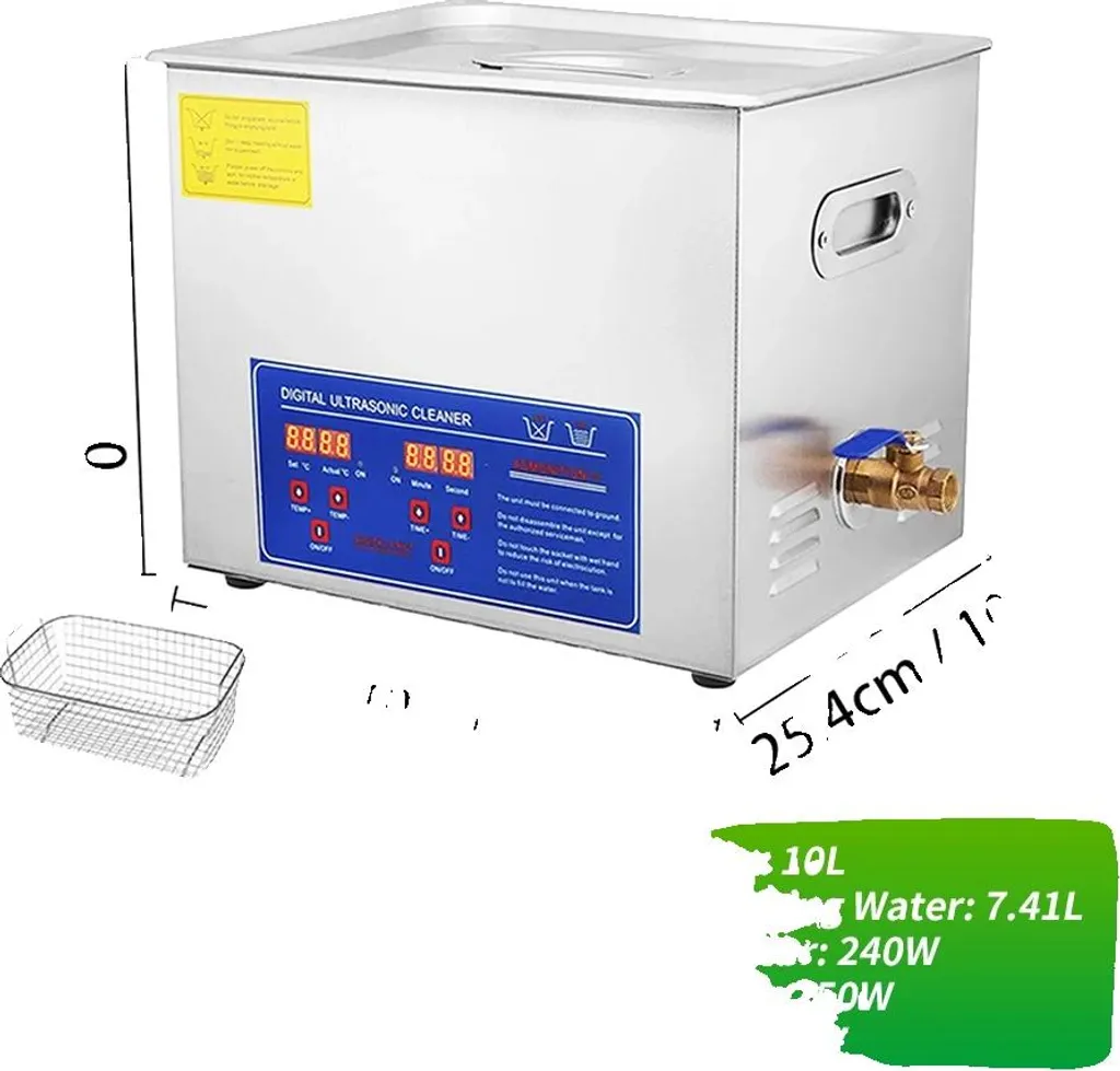Nettoyeur à ultrasons 10L 240W 220V EU avec contrôle numérique précis