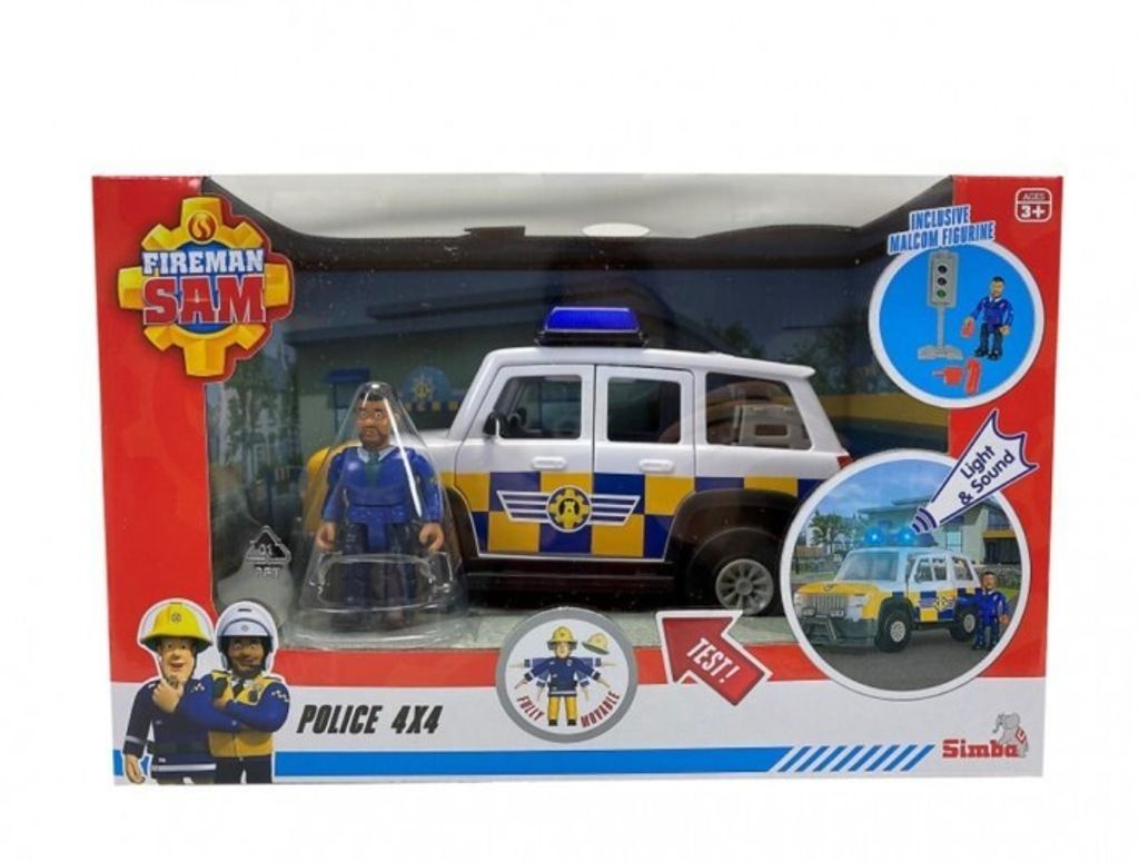 SIMBA Feuerwehrmann Sam Polizei Jeep mit Figur Produktbild 6