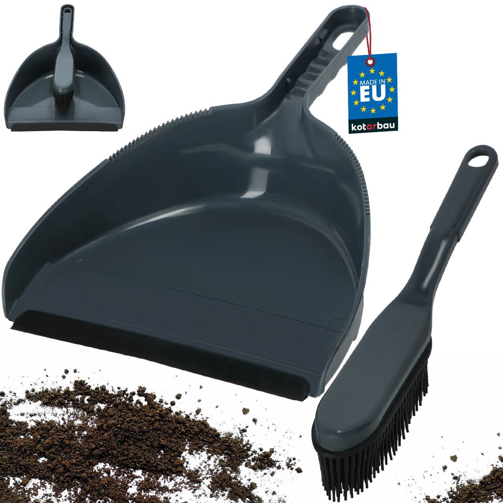 KOTARBAU® Handkehrset Handfeger mit Gummiborsten + Produktbild 1