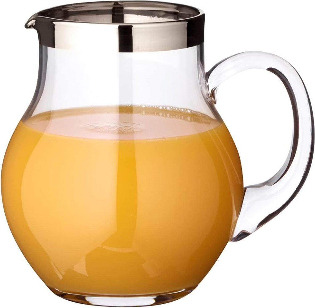 Stilvolle Karaffe aus Kristallglas - handgefertigt - 1 Stück