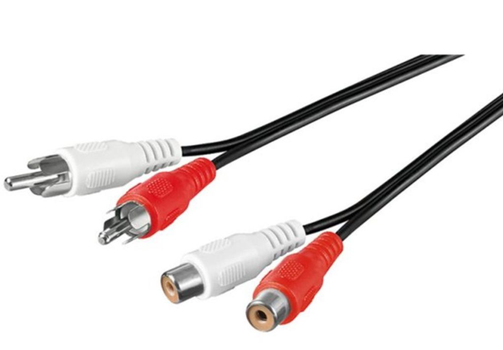 PremiumCord 2 x Cinch - 2 x Cinch M/F 3 m noir Image du produit 