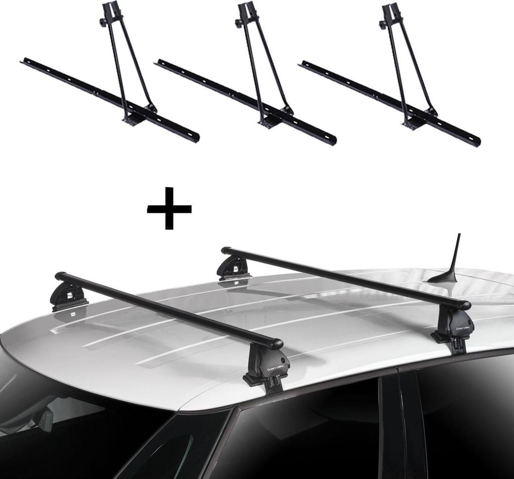 3x Fahrradträger ORION + Dachträger VDP EVO Stahl kompatibel mit für Renault Megane I 5 Türer 1996-2002