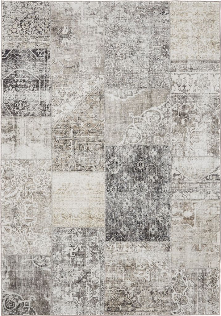 Interiyou Waschbarer Teppich Gent Grau 240x340 cm