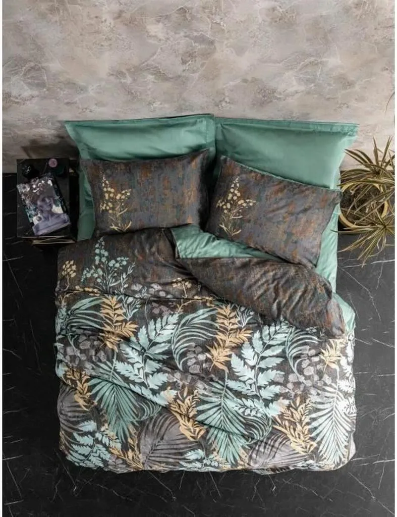 Parure de couette sans repassage en lin lavé pour un lit chic et sans effort