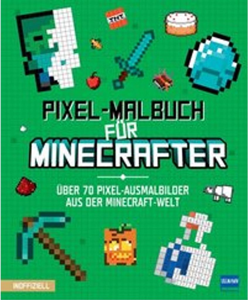 Pixel-Malbuch für Minecrafter - Über 70 Pixel-Ausmalbilder Image du produit 