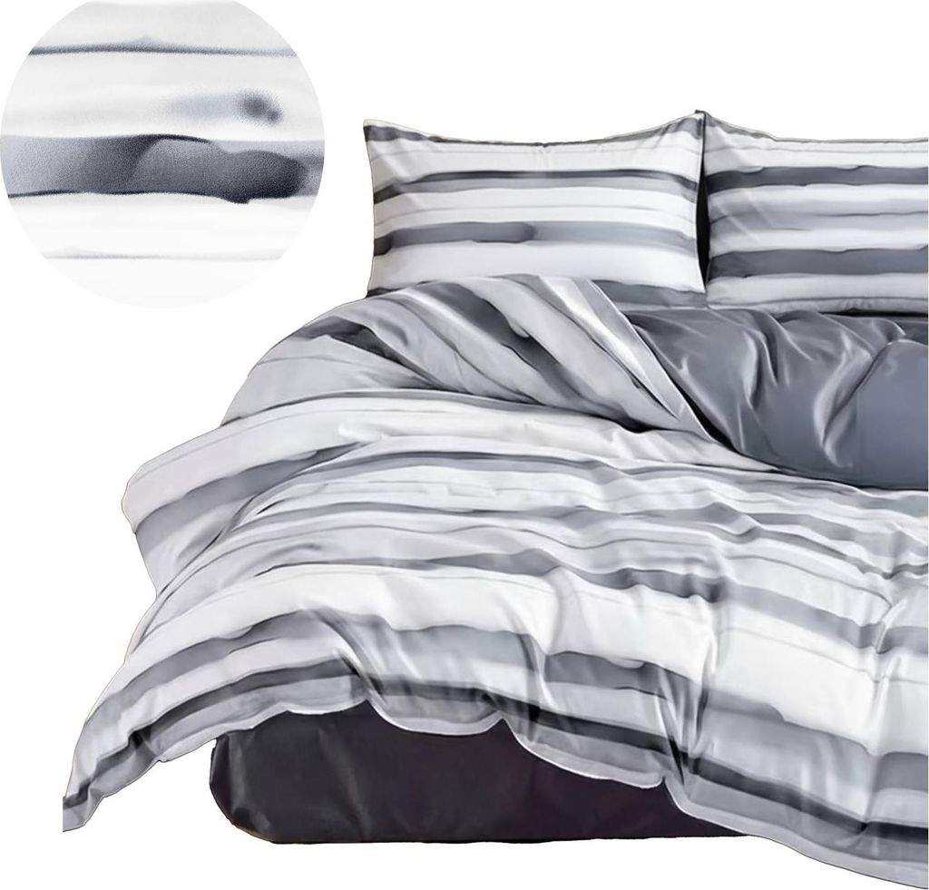 Domarex Bettwäsche-Set 160x200 cm mit 2 Kissenbezügen 70x80 cm – Satin-Mikrofaser, Weich, Wendbar, Premium, Satin-Eleganz