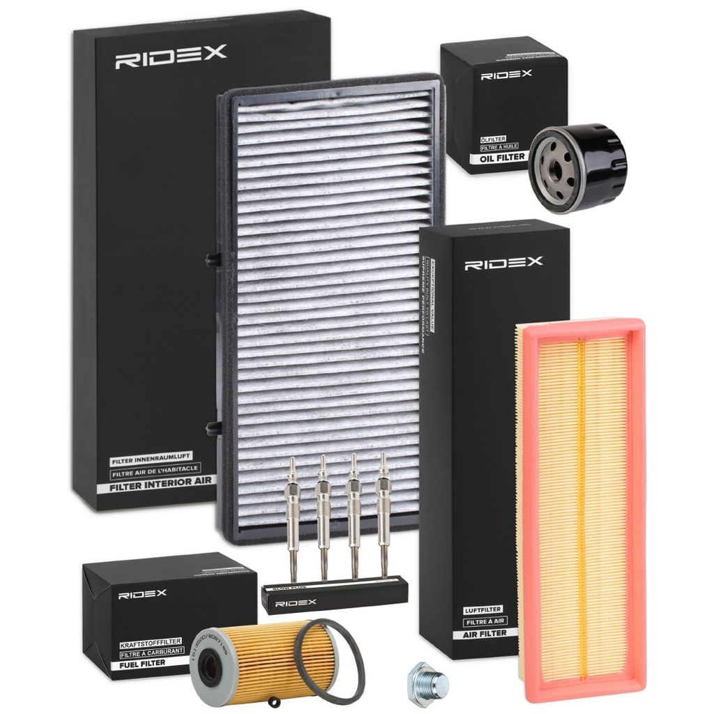 RIDEX Inspektionspaket Filterset für OPEL Vivaro A Kastenwagen (X83) Vivaro A Combi (X83) Vivaro A Pritsche / Fahrgestell (X83) für RENAULT