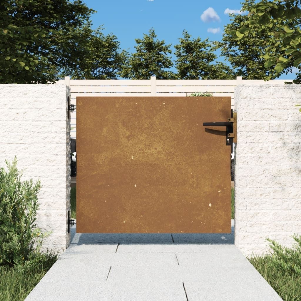 The Living Store Gartentor 85x75 cm Cortenstahl