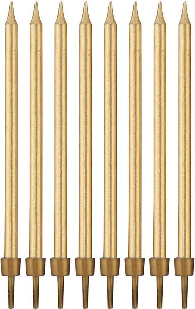 GoDan Geburtstagskerze 8 Stück mit Halter, 10 cm hoch, Produktbild 