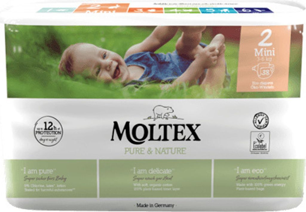 Moltex Pure & Nature Mini-Windeln 3-6 kg (38 Stück)