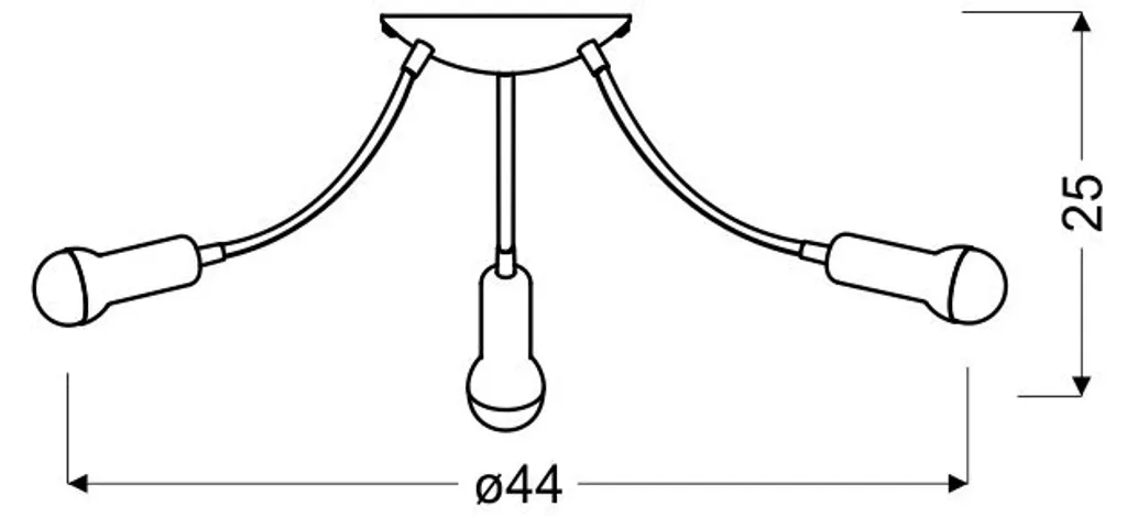 Plafonnier ARC Argenté 98-63311 Solution Éclairage Design Gain Place