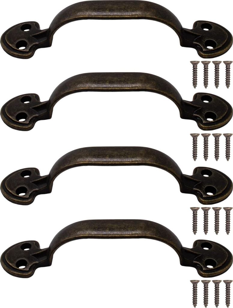 Antike Möbelgriffe - Bronze Design - 4 Stück - 115 x 24 mm