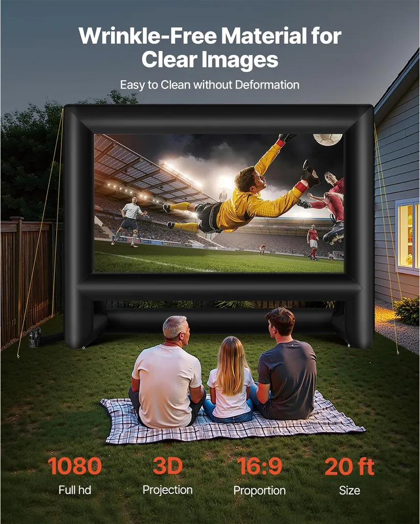 Écran de projection gonflable rapide à installer, stable face au vent - 2
