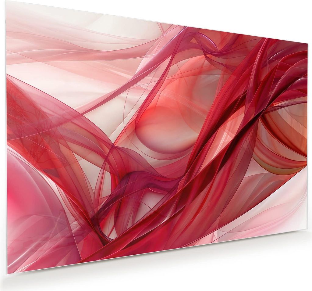 Glasbild 45x30cm in XXL für Wohnzimmer, Schlafzimmer Motiv Abstrakte Schleier