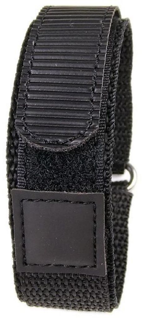 Minott Uhrenarmband 16mm | Textil Klettband schwarz 19133 Produktbild 