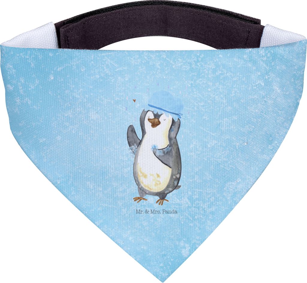 Mr. & Mrs. Panda Bandana Pinguin Duschen - Eisblau - Geschenk, Motivation, Baden, Singen, Hunde Halstuch, Für, Duschkonzert, Hund, Dreieckstuch, H...