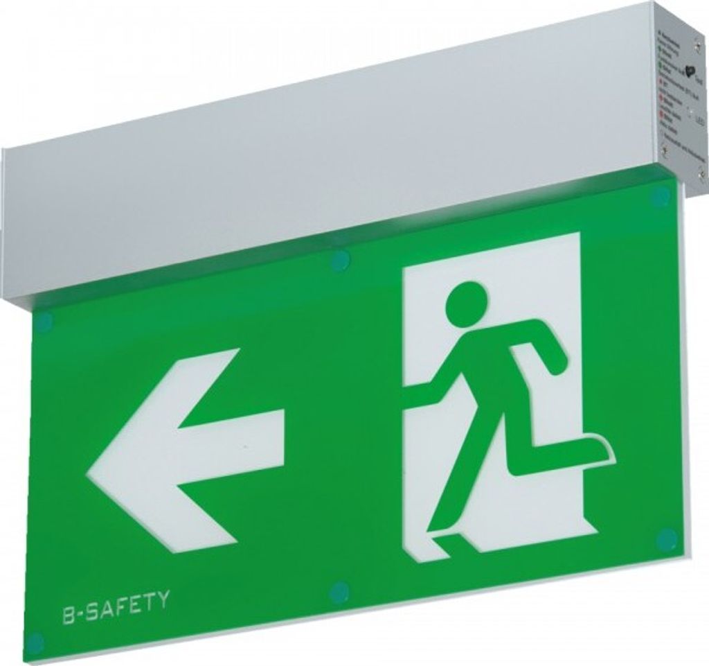 Schild I Einzelbatterie-Rettungszeichenleuchte L-LUX Standard ECO,Wand/Decke,...