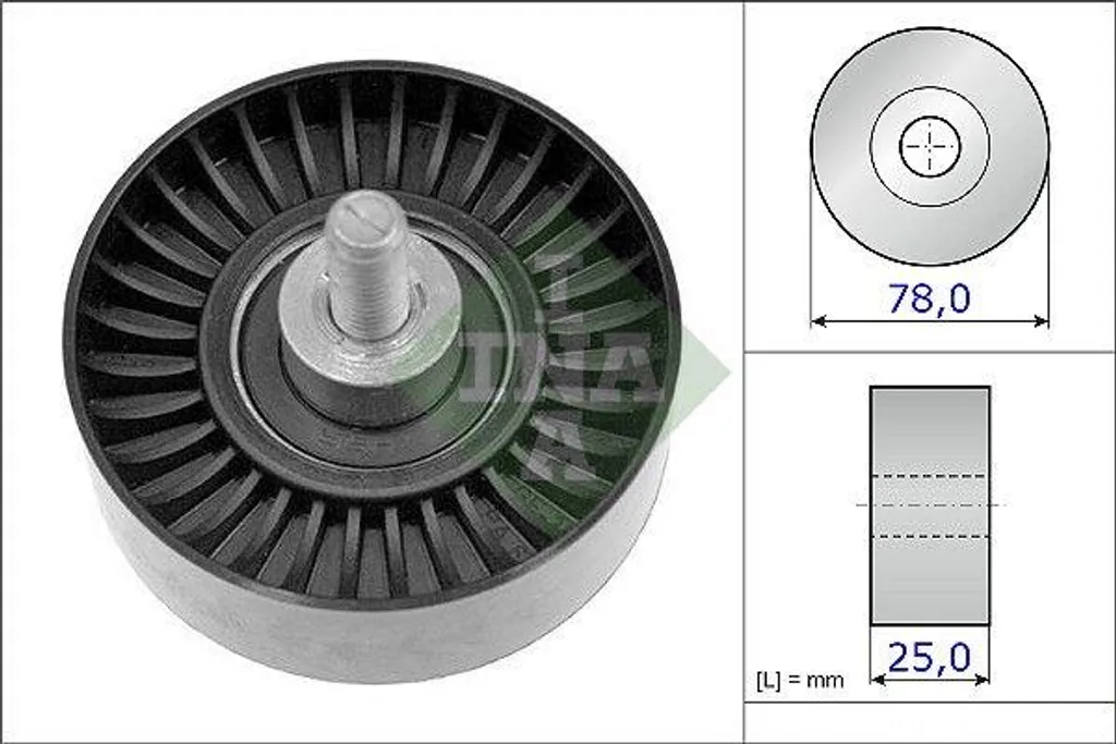 Galet de guidage pour courroie trapézoïdale PSA compatible 206 307