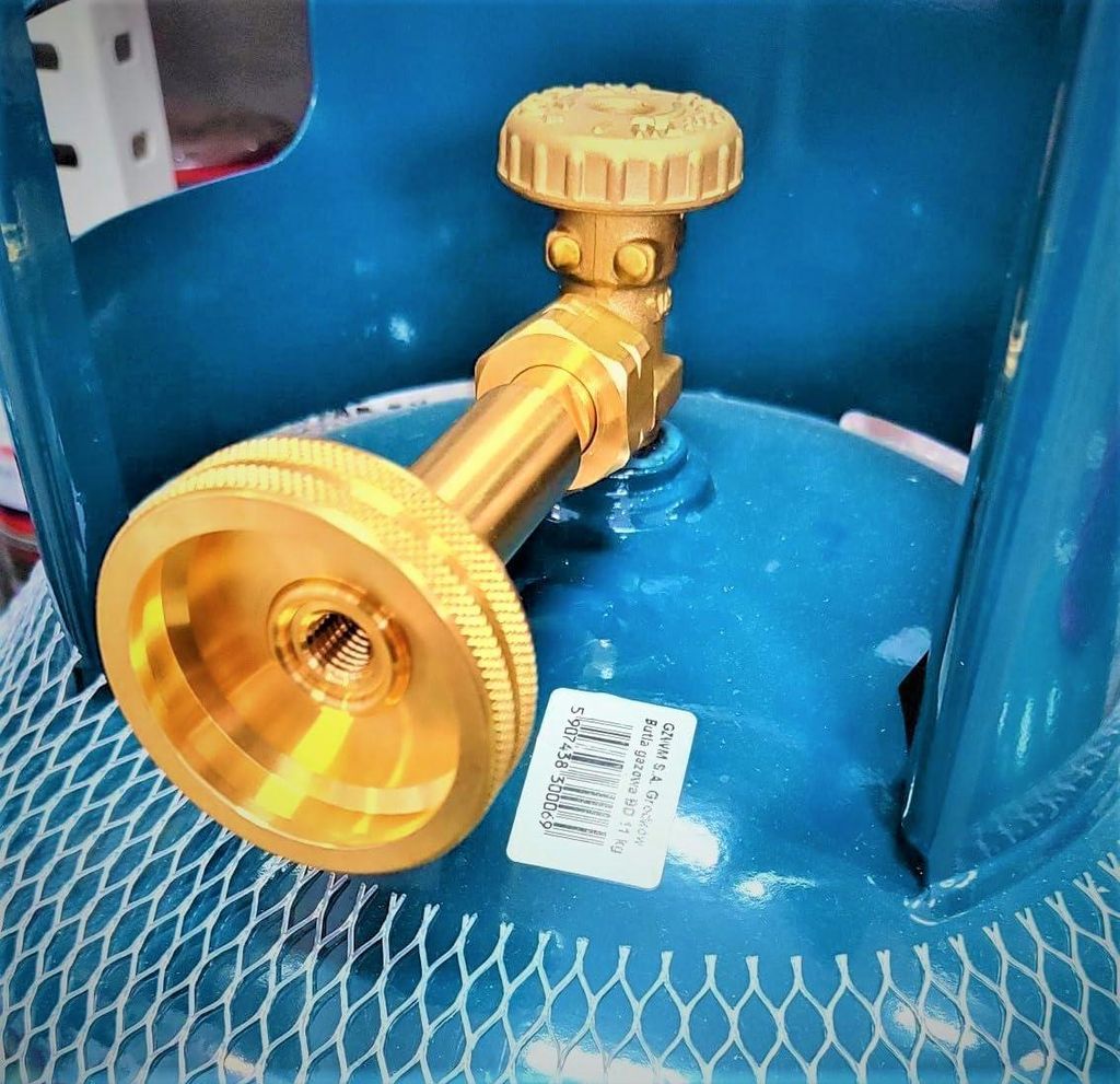 Zatechs LPG Tankadapter DISH für 11kg Gasflaschen W21.8 Linksgewinde Fülladapter Italien Polen Frankreich Befüllen