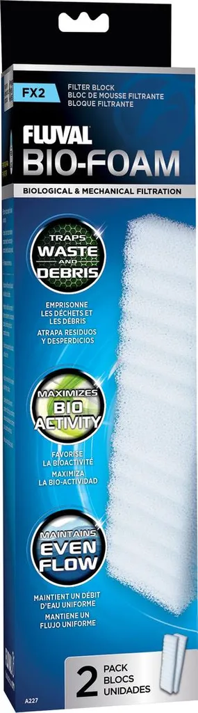Fluval FX2 Bio-Foam A227 | Filtrazione Professionale 2 Pezzi
