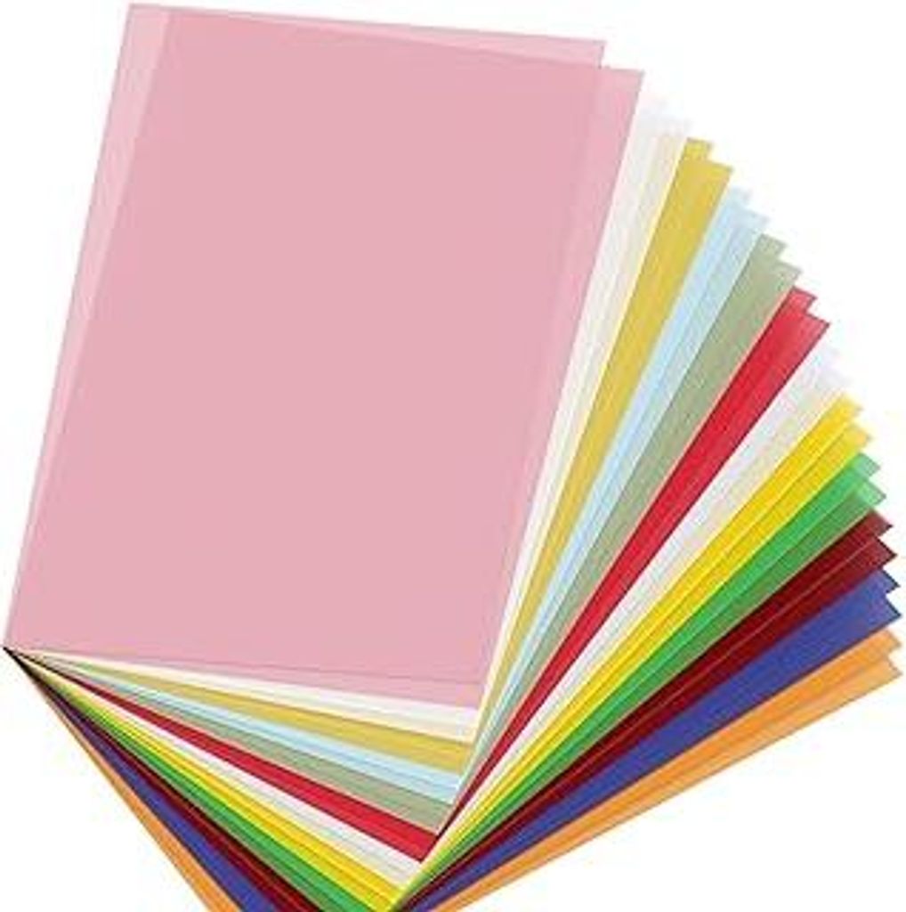 XiaoLidm Transparentpapier Bunt A4, 12 Farben inkl. Gold & Silber, 100 g/m² Pergamentpapier Bunt zum Bedrucken, Buntes Faltpapier Transparent von ...