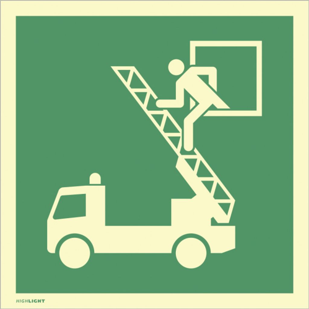 Dreifke Aufkleber Rettungsausstieg, ISO 7010, Folie, langnachleuchtend, 160-...