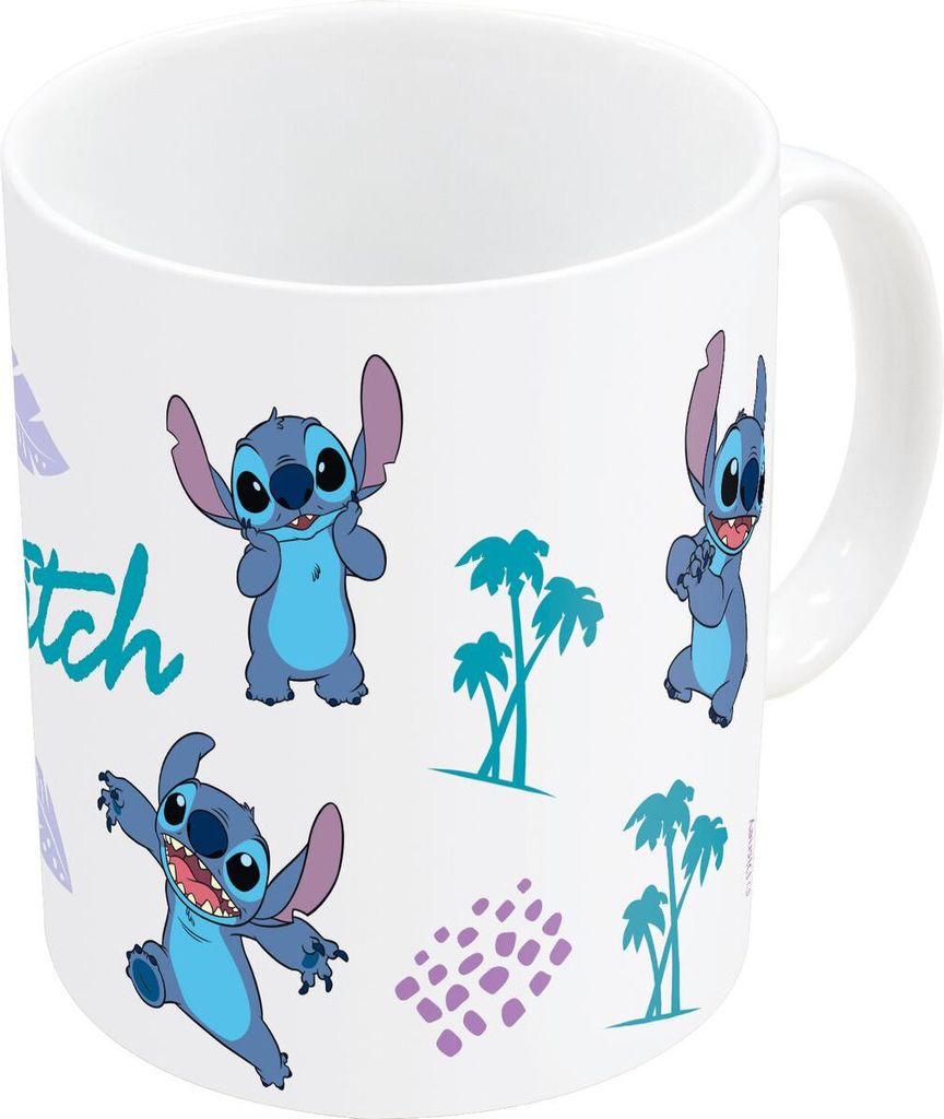STOR Becher Stitch Blue Lilac Keramikbecher Becher 350 ml Produktbild 