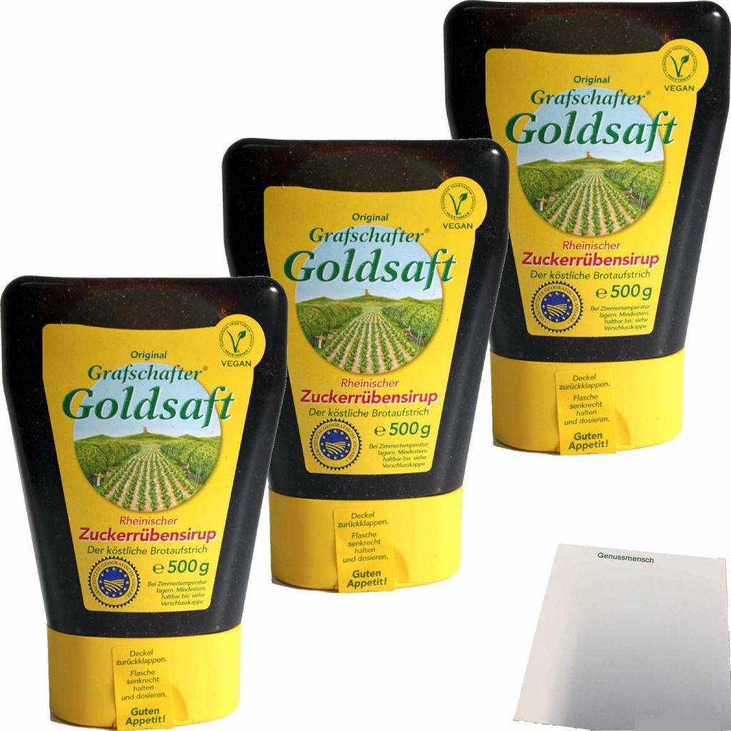 Grafschafter Zuckerrübensirup Fenner Harz 3er Pack (3x500ml Produktbild 