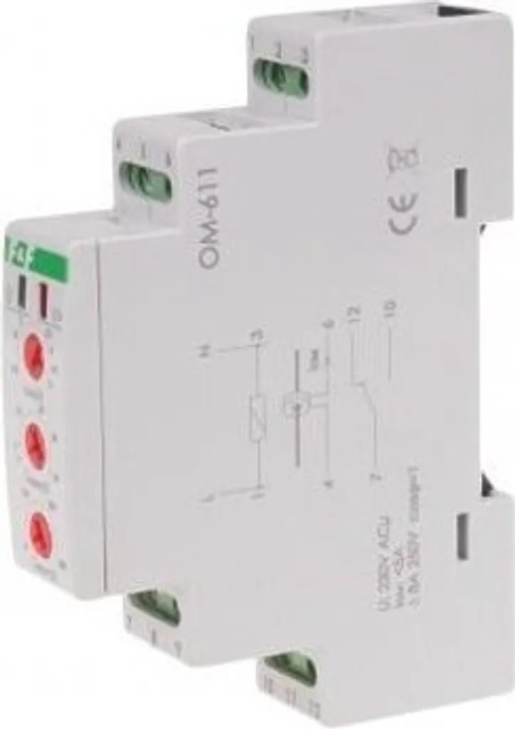 Limitatore Potenza OM-611 F&F | Relè Controllo Carichi per Guida DIN