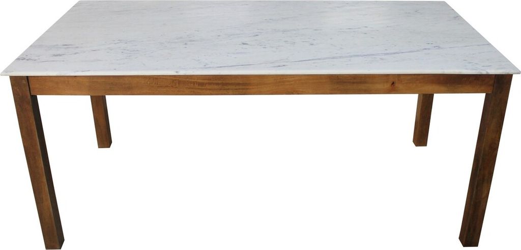 Esstisch Marple 1 aus Mangoholz und Marmor 175 x 76 x 92 cm