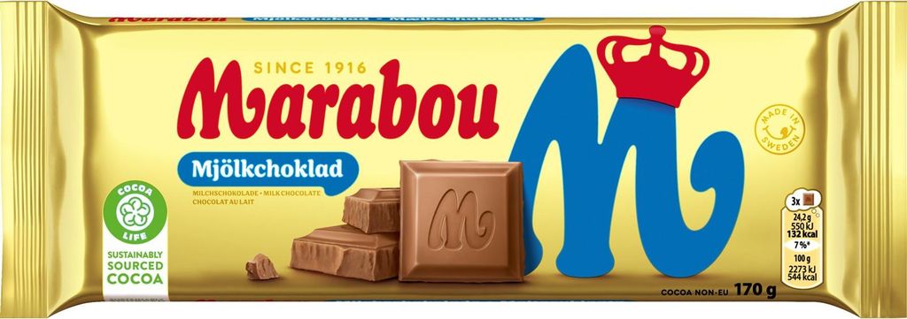 Czekolada mleczna Marabou 170g Zdjęcie produktu 