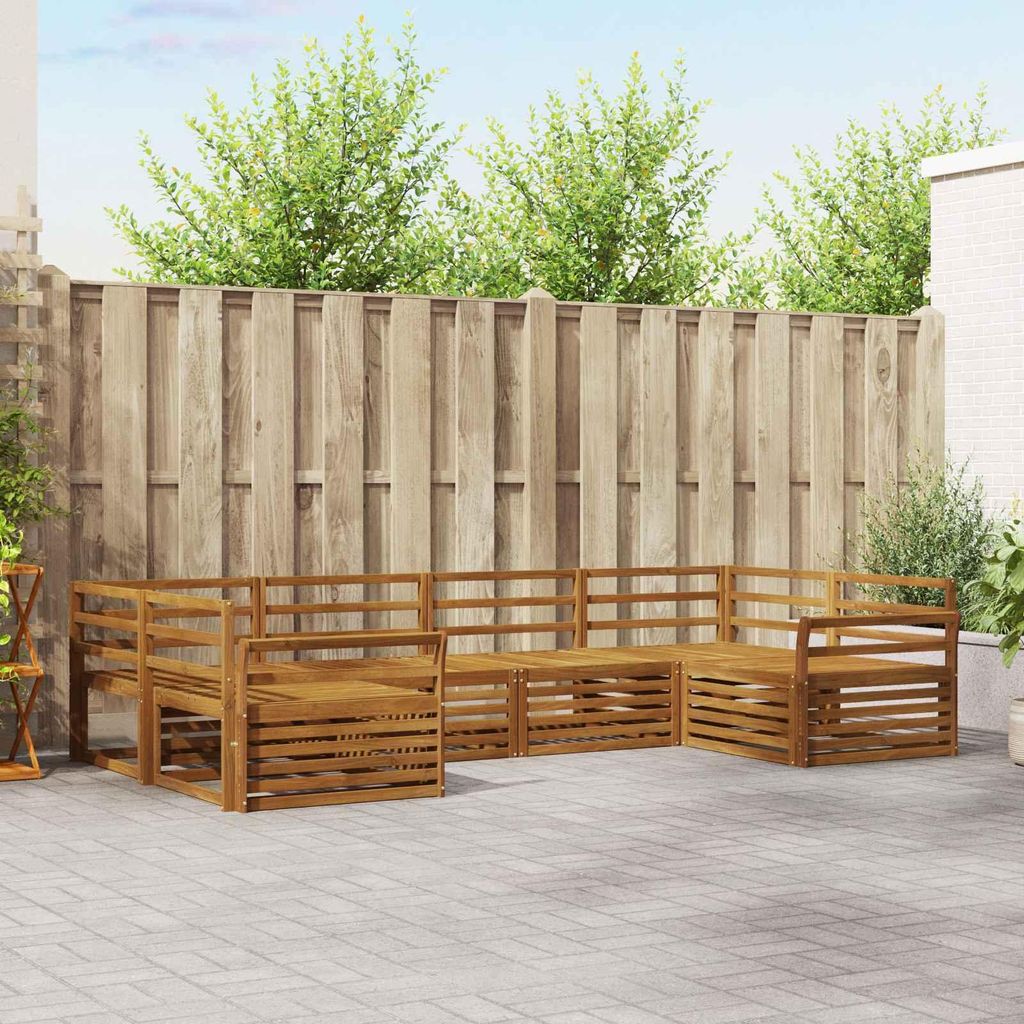 "Neues Produkt" Sofagarnituren - CLORIS - Terrassen-Sofa - 6 pcs - Natur Massivholz Akazie - Modern Gartensofas V1570