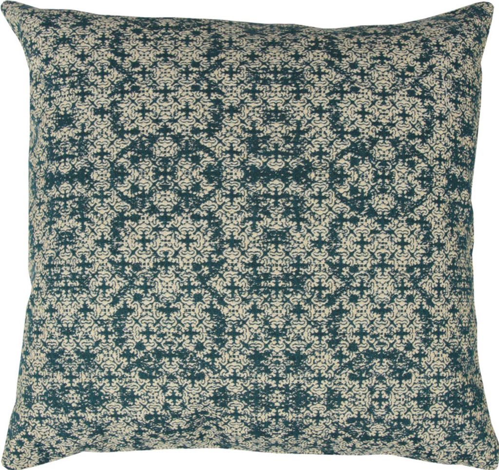 Kissenhülle 45 x 45 cm ( Orient Petrol/Beige ) - Bohemian Oriental Boho - Hochwertiger Kissenbezug mit Reißverschluss