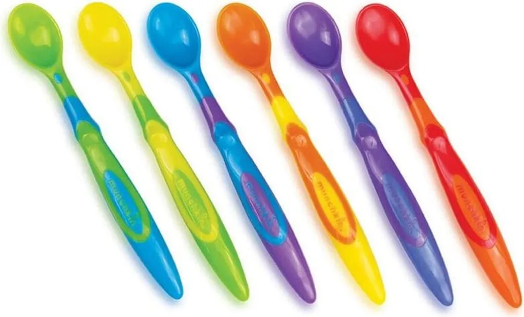 Set 6 Cucchiai Soft-Tip per Neonati - Materiale Atossico e Ergonomico