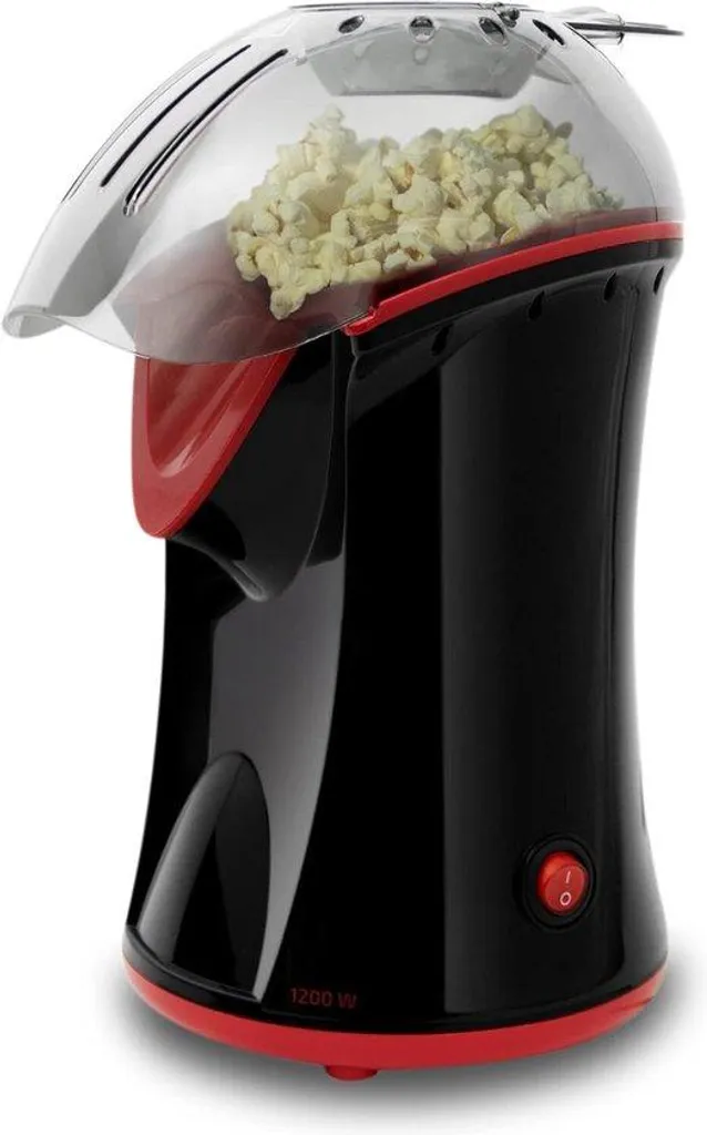Machine à pop-corn sans graisse 1200W noir : fini le maïs brûlé au micro-ondes