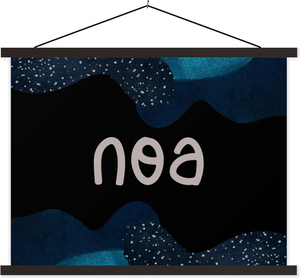 MuchoWow Textilposter Noa - Pastell - Mädchen 150x113 cm mit schwarzem Rahmen - Wohnzimmer