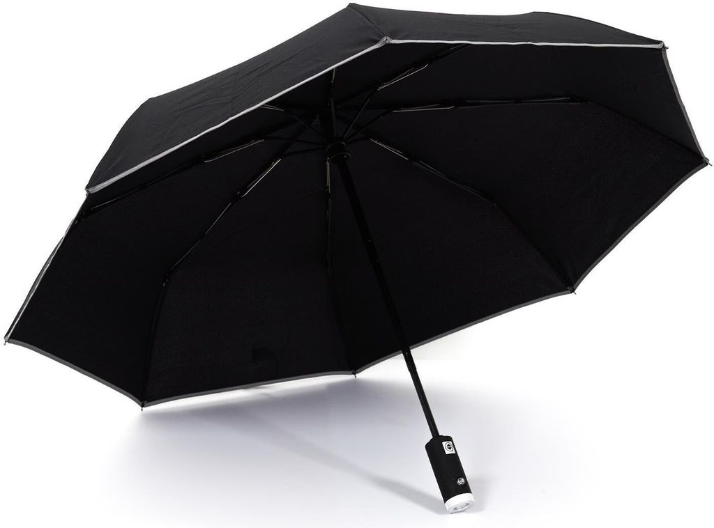 Automatischer Regenschirm mit integrierter LED-Taschenlampe – Ø 94 cm – Faltbar und winddicht – Ideal für regnerische und dunkle Tage – S...