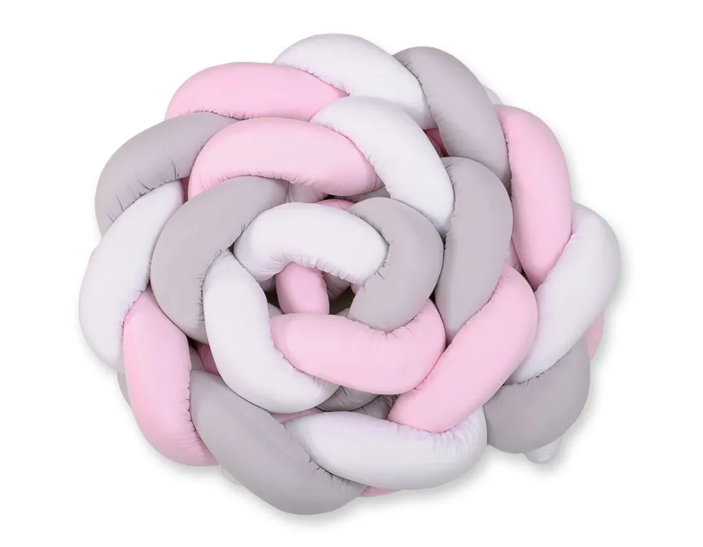 Tresse de lit 360cm anti-choc en coton pour éviter les bosses du bébé