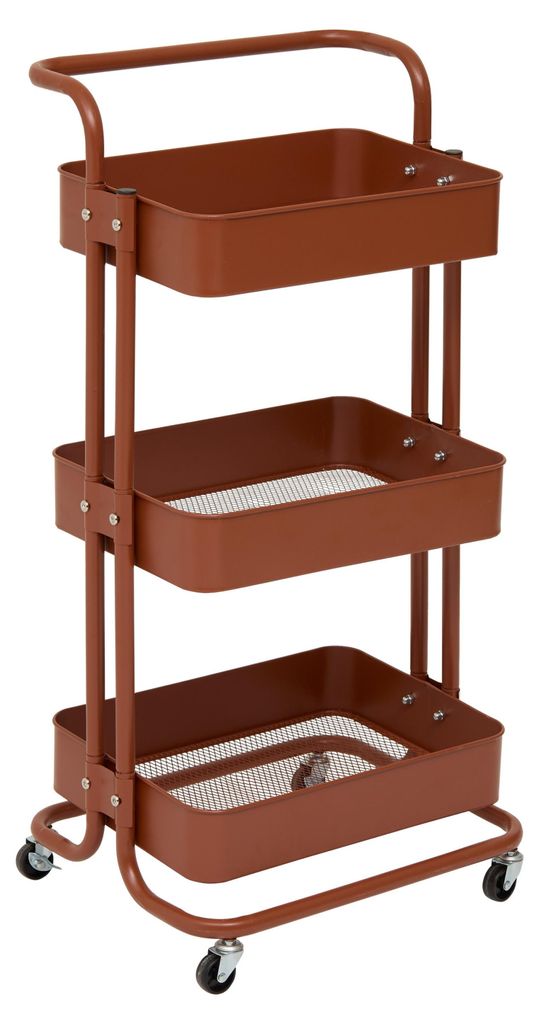 5Five Trolley - terracotta - 3 Schichten - 45 x 36 x 86 cm Produktbild 