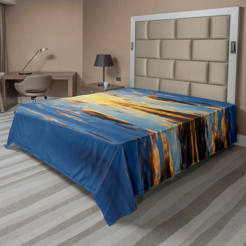 Drap de lit infroissable et doux, Motif Tropical pour Grand Lit Double