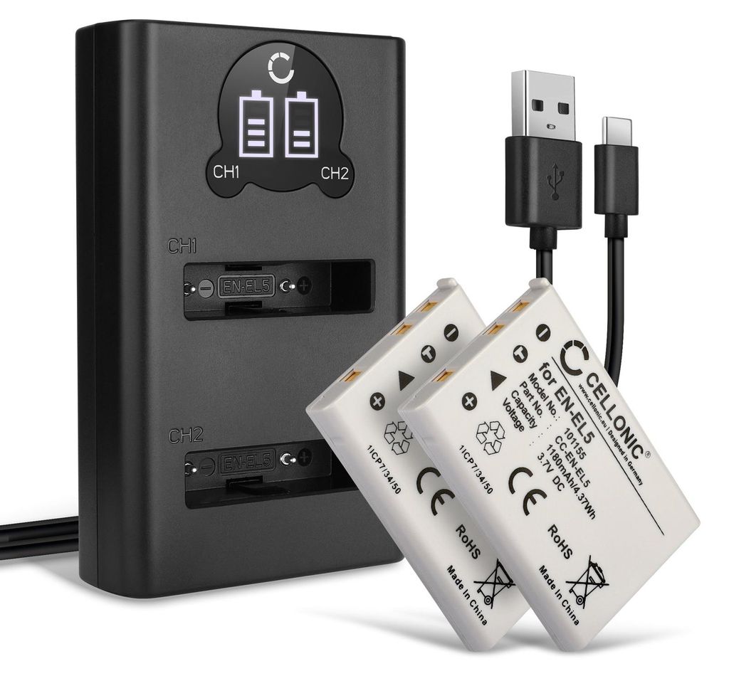 CELLONIC 2x Batterie pour Appareil photo Compatible avec Image du produit 