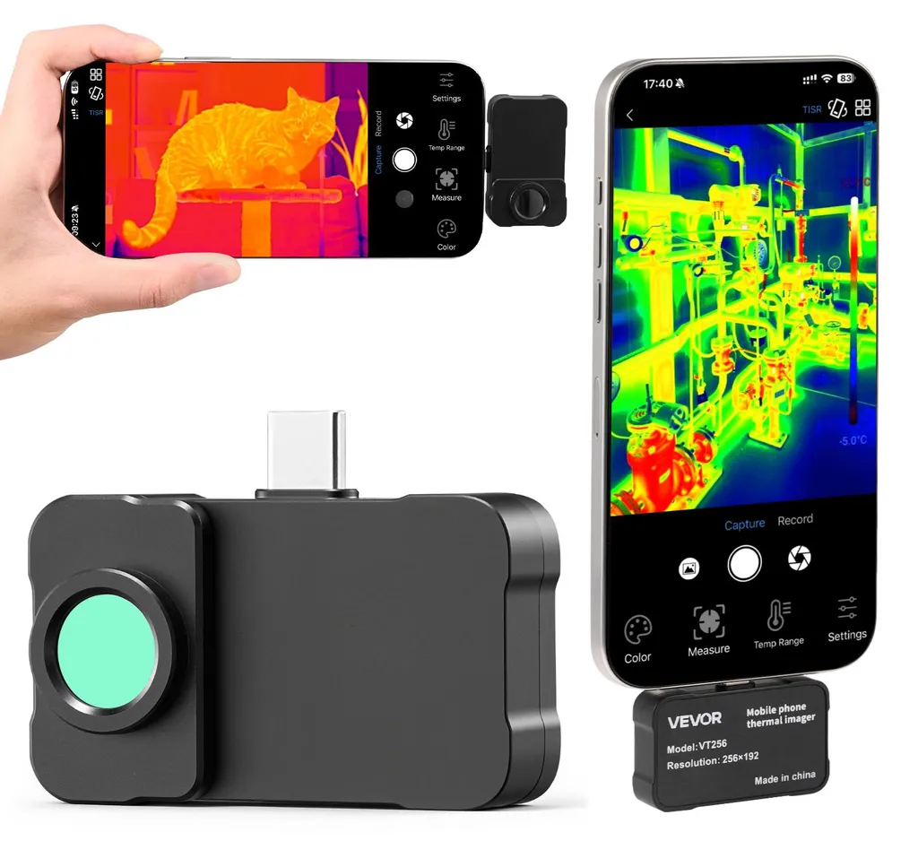 Imageur thermique infrarouge USB-C pour tablette et téléphone portable