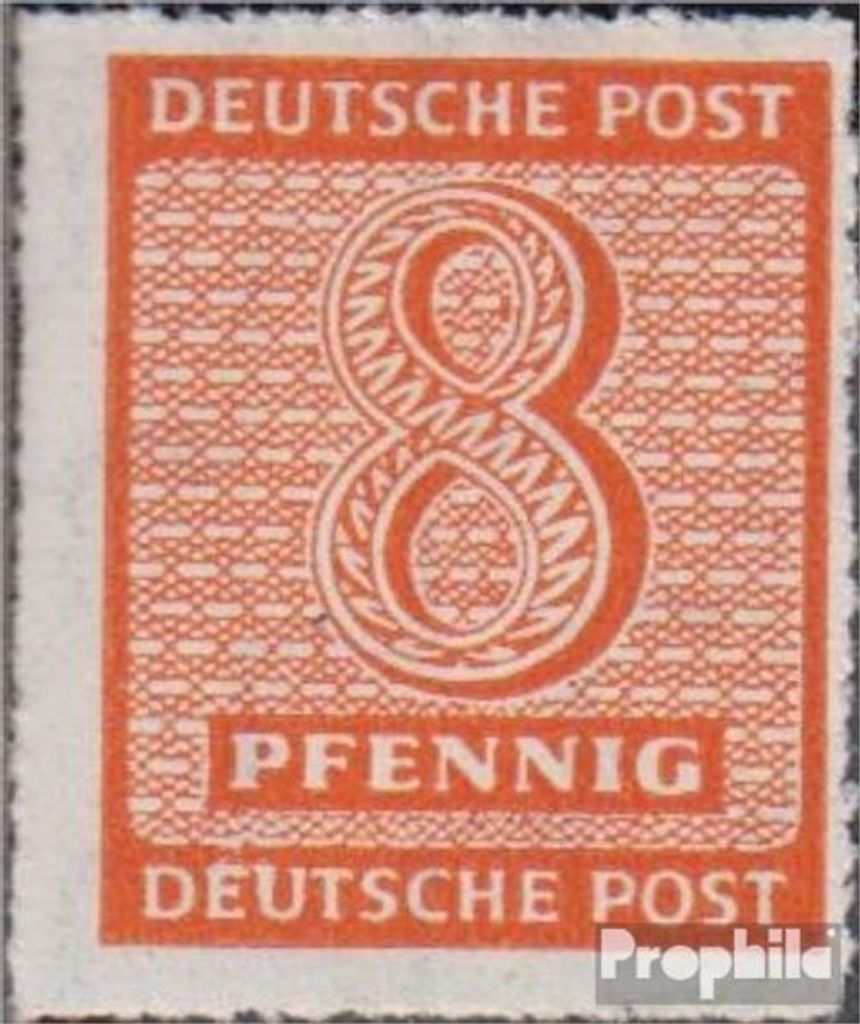 Briefmarken Sowjetische Zone (All.Bes.) 1945 Mi 118D X Postmeistertrennung postfrisch Ziffer