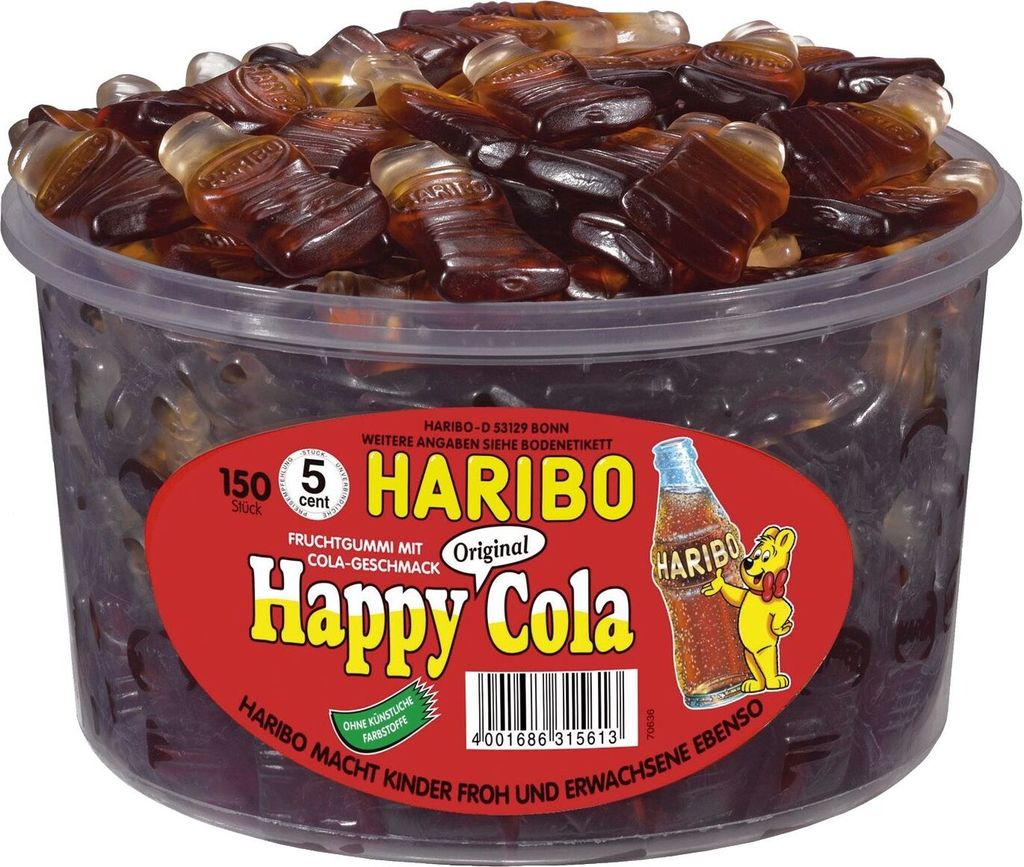 Haribo Happy Cola 150ST 1200g Zdjęcie produktu 