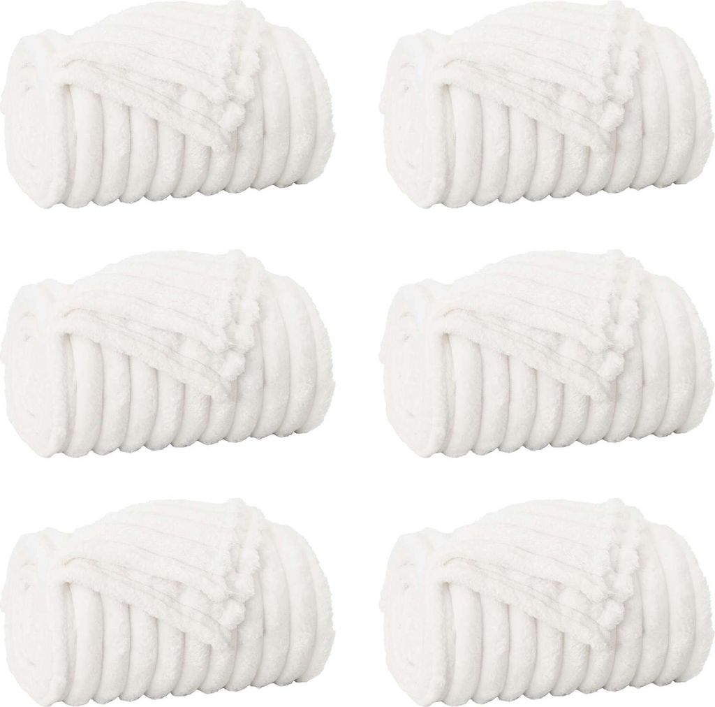vidaXL Wohndecken 6 pcs Weiß 200 x 150 cm Fleece