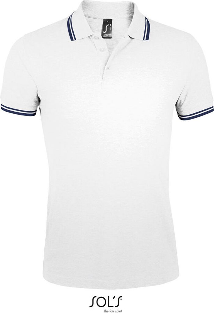 SOLs 00577 | Polo da uomo Pasadena - Colore: Bianco/Navy - Immagine del prodotto 
