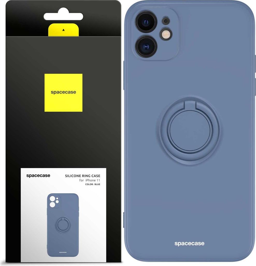 Spacecase Silikon Ring iPhone 11 blau